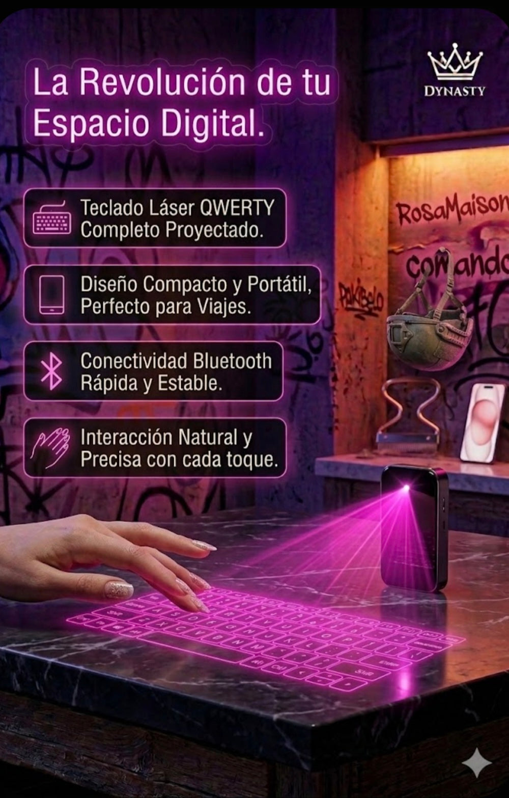 Proyector de Teclado Táctil