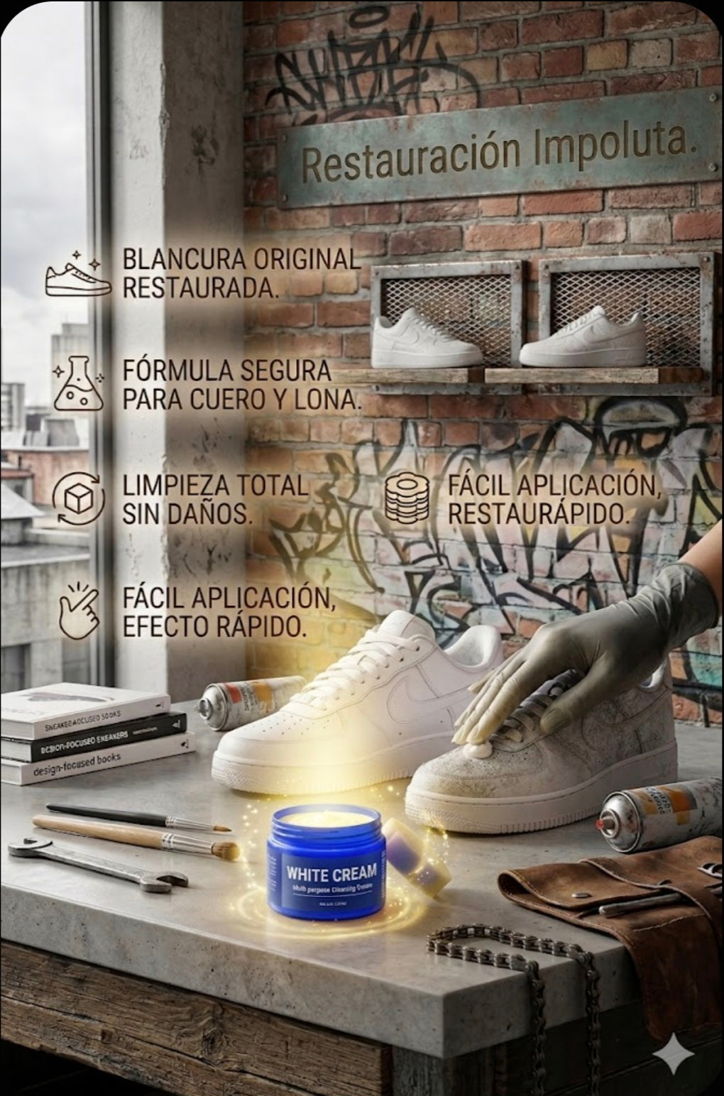 Crema Blanqueadora de Zapatillas